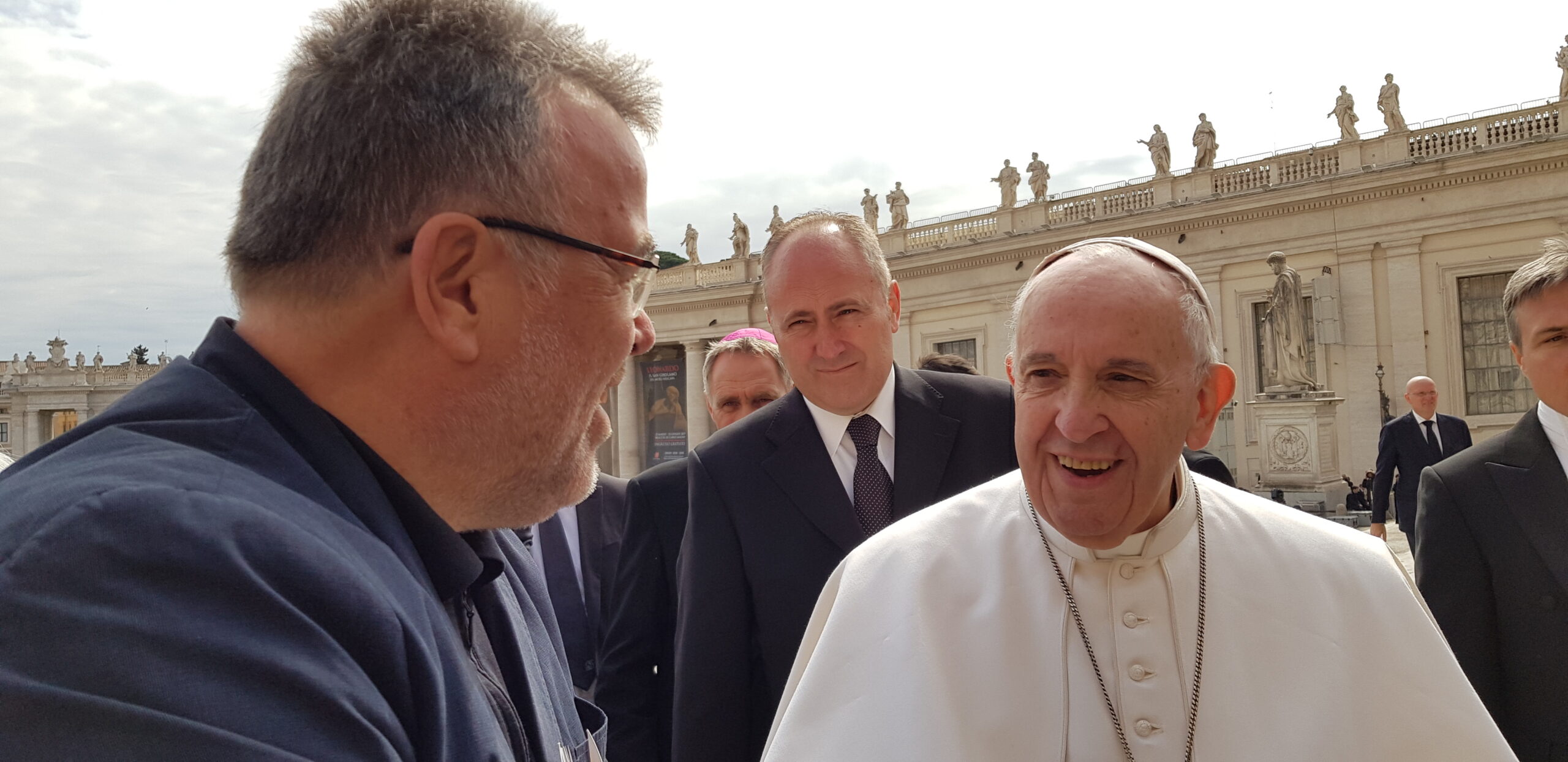 Ekkehart Vetter bei Generalaudienz von Papst Franziskus